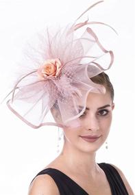 img 2 attached to Cream Special Occasion Accessories - Litter Star Fascinators Cocktail SY04 Women's Accessories