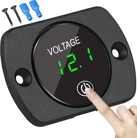 img 4 attached to ⚡️ 12V Voltmeter Gauge for Car, Boat, Lawnmower, Truck, ATV, UTV - 2020 New Battery Voltage Meter with Touch Switch (Green Light)