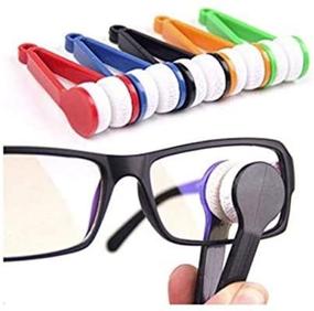 img 3 attached to 👓 Pack of 5 Mini Sun Glasses Eyeglass Microfiber Spectacles Cleaner Soft Brush Cleaning Tool - Microfiber Eyeglasses Cleaner Clip