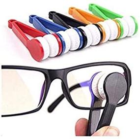 img 1 attached to 👓 Pack of 5 Mini Sun Glasses Eyeglass Microfiber Spectacles Cleaner Soft Brush Cleaning Tool - Microfiber Eyeglasses Cleaner Clip
