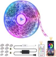 🎉 colorful entertainment: waterproof rgb led strip lights smd 5050 with bluetooth app control for syncing to music, perfect for party, home, bedroom decor логотип