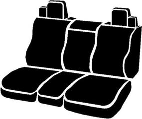 img 1 attached to Fia OE37-17 CHARC Custom Fit Front Seat Cover Split Seat 40/20/40 - Tweed, (Charcoal): Protect and Personalize Your Front Seats with this Stylish Tweed Cover!