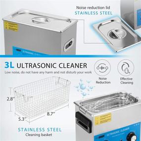 img 2 attached to 🧼 Efficient Cleaning Guaranteed with VIVOHOME Mechanical Controllable Ultrasonic Cleaner