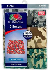 img 1 attached to Fruit of the Loom Big Boys' Printed Woven Boxer Shorts