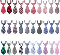 🐶 segarty dog ties and bows: 30 pcs plaid pet neck ties for stylish daily wear and special occasions - perfect gift for small to medium dogs logo