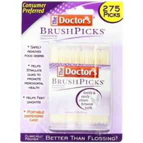 img 1 attached to 🦷 Doctor's Brushpicks 275pcs - 4 Packs = 1100 Brushpicks for Enhanced Oral Health