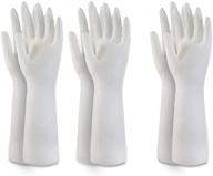 🧤 large size waterproof dish washing gloves for women and men - 3 pairs reusable household kitchen gloves, heavy duty cleaning gloves for dishwashing logo