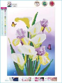 img 2 attached to 🌼 Transform Your Home with SuperDecor 5D Diamond Painting Kits - Stunning Calla Flowers DIY Art for Wall Decor in White and Purple