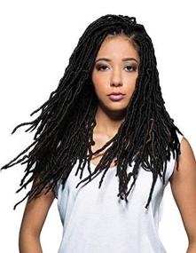 img 1 attached to Бобби Босс 24 "Синтетические косички для вязки African Roots Braid Collection - Nu Locs - 6 пучков (1В)".