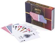 🃏 regal games monaco elite waterproof poker size playing cards (2 pack) - 100% plastic premium quality логотип