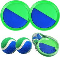 🏓 paddle toss and catch ball set - fun outdoor game for kids and adults with 2 paddles and 2 balls - ideal for beach activities and backyard entertainment логотип