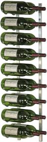 img 3 attached to 🍷 Stylish VintageView Wall Series - 18 Bottle Wall Mounted Wine Rack (Brushed Nickel) with Label Forward Design for Modern Wine Storage