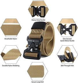 img 3 attached to Tactical Heavy Webbing Adjustable Military Men's Accessories in Belts