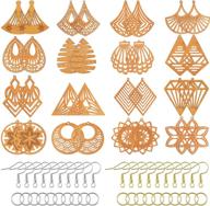 🌍 african wooden dangle earring making kit – diy craft jewelry supplies (light coffee) logo