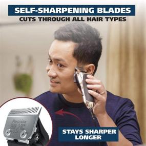 img 1 attached to Набор для стрижки волос Wahl Chrome Pro для мужчин - идеальное обрезание, стрижка и уход за телом - модель 79524-2501.
