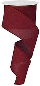 img 2 attached to Solid Canvas Wired Ribbon Burgundy