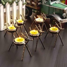 img 2 attached to Besti Reindeer Tealight Candle Holders