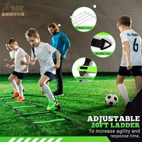 img 3 attached to 🏃 Enhance Your Athletic Skills with Big B Pro Sports Speed & Agility Training Set - Ladder, Cones, Parachute, Jump Rope, Resistance Bands - Ideal for Football, Soccer & Basketball Athletes
