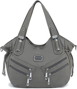 img 4 attached to Scarleton Zippers Washed Shoulder H147601 Women's Handbags & Wallets for Satchels