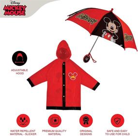 img 1 attached to 💦 Stay Dry in Style: Disney Little Slicker Umbrella Rainwear for Boys