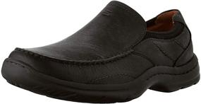 img 4 attached to CLARKS Niland Energy Black Tumble Men's Shoes for Loafers & Slip-Ons