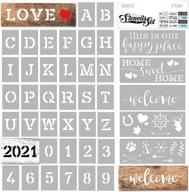 🎨 kibaga reusable letter stencils for painting on wood and more - welcome sign stencil letters set for home decor - ideal for front door, porch, and seasonal celebrations logo