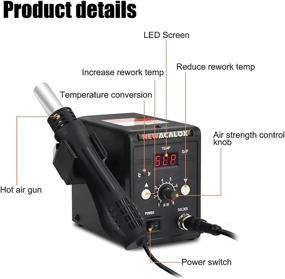 img 3 attached to 🔧 Highly Efficient Station NEWACALOX Digital Desoldering Gun NEW 858DUS 9PC