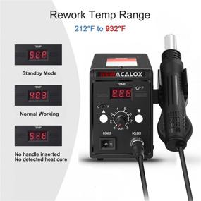 img 2 attached to 🔧 Highly Efficient Station NEWACALOX Digital Desoldering Gun NEW 858DUS 9PC