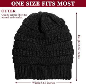 img 2 attached to 🧣 Warm and Stylish: Geyoga Winter Beanies - Satin Lined Knitted Hats for Women