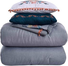 img 2 attached to Modern Threads Nadia Queen Size 8-Piece Embellished Grey Comforter Set