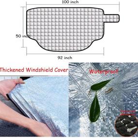 img 1 attached to Nnty Gluck Car Windshield Snow Ice Cover Winter Frost Cover - 5 Layers Protection for Most Cars SUV - Wiper Mirror Protector Covers Car Sunshades - Extra Thick Cover