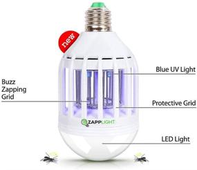 img 2 attached to 🪰 Premium 2-Pack ZappLight LED Bug Zapper Bulb - Powerful 920 Lumens Insect and Mosquito Zapper for Maximum Effectiveness