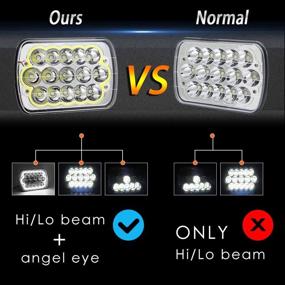 img 2 attached to Colight LED Headlight: 7x6 & 5x7 Inch Sealed Beam Replacement with Angle Eyes, Hi/Lo Beam & DRL - Fits Wrangler YJ, Cherokee XJ & Trucks - 2pcs (1003N-W)