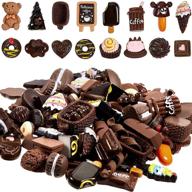 🍫 assorted chocolate flatback embellishments - decorative ornaments logo