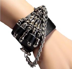 img 1 attached to Bracelets Halloween Skeleton Wristband Accessory Boys' Jewelry