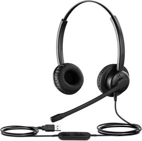 img 4 attached to 🎧 Optimized USB Headset for Zoom Meeting, Video Conferencing, and Online Collaboration: Mute Button, MS Teams, Skype, Zoom Class, and Virtual Learning Compatible