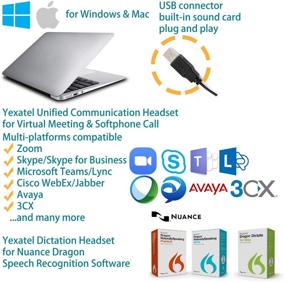 img 1 attached to 🎧 Optimized USB Headset for Zoom Meeting, Video Conferencing, and Online Collaboration: Mute Button, MS Teams, Skype, Zoom Class, and Virtual Learning Compatible