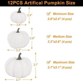 img 2 attached to KY YPFW Artificial Assorted White Pumpkins