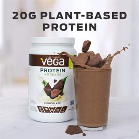 img 3 attached to 🍫 Веганский протеиновый порошок Vega Protein and Greens в шоколадном вкусе - 20г растительного протеина, низкое содержание углеводов, кето, без молока, без глютена, без ГМО, горошковый протеин для женщин и мужчин (12 пакетов)