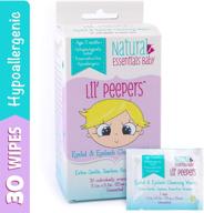 natural essentials lil' peepers baby eyelid & eyelash soft cleansing wipes: rinse-free, pediatrician recommended - 30 count logo