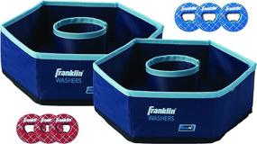img 4 attached to 🎯 Franklin Sports Portable Washer Set - (2) 12" x 12" Folding Targets - Ideal for Beach, Tailgating, Parties - Replacement Bottle Cap Washers