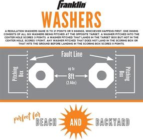 img 2 attached to 🎯 Franklin Sports Portable Washer Set - (2) 12" x 12" Folding Targets - Ideal for Beach, Tailgating, Parties - Replacement Bottle Cap Washers