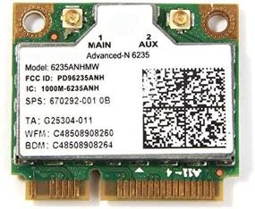 img 1 attached to 🔌 Высокопроизводительная двухдиапазонная WiFi-карта с Bluetooth - RCC Network 6235AN.HMWWB Half Mini PCI Express Advanced-N 6235