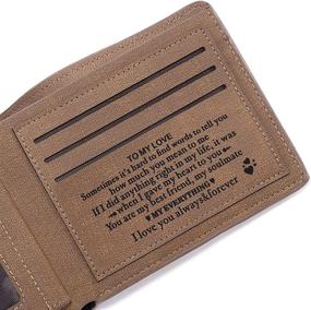 img 3 attached to Custom Engraved Leather Wallet: Stylish Men's Accessory in Wallets, Card Cases & Money Organizers