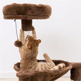 img 1 attached to 🐱 Premium MWPO 28.7" Cat Tree: Sisal Scratching Posts, Hammock, Plush Perches - Small Cat Tower for Kittens - Multiple Colors!