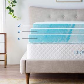 img 2 attached to 🛏️ Enhance Your Sleep with Linenspa 3 Inch Gel Swirl Memory Foam Topper-Queen