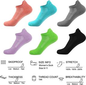 img 2 attached to Top-rated FUNDENCY Non Slip Yoga Socks for Women - 6 Pairs, Anti-Skid Pilates & Fitness Socks with Grips