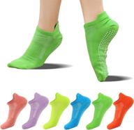 top-rated fundency non slip yoga socks for women - 6 pairs, anti-skid pilates & fitness socks with grips логотип