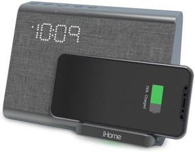 img 3 attached to 🕒 iHome iBTW39 Bluetooth Dual Alarm Clock with USB and Qi Wireless Charging for iPhone 12, iPhone 11, iPhone XR, iPhone XS, iPhone X, iPhone 8, Galaxy S20, Galaxy Z Flip, Galaxy Fold, Galaxy S10, Galaxy S9, Galaxy S8, Note 10, Note 9, and More