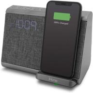 🕒 ihome ibtw39 bluetooth dual alarm clock with usb and qi wireless charging for iphone 12, iphone 11, iphone xr, iphone xs, iphone x, iphone 8, galaxy s20, galaxy z flip, galaxy fold, galaxy s10, galaxy s9, galaxy s8, note 10, note 9, and more logo